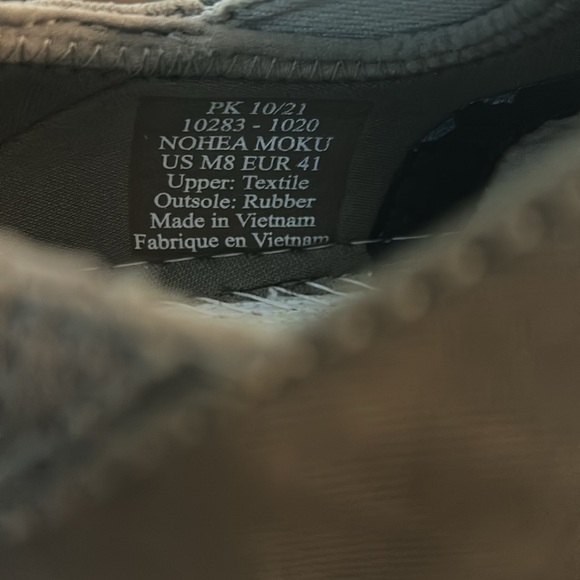 OluKai Men's Boat Shoes in Gray with White Laces - Picture 7 of 7